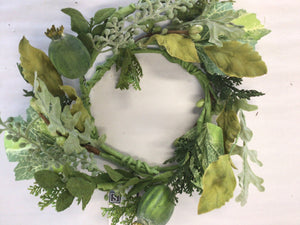 4"Candle Ring - Foliage, Pods, Ferns