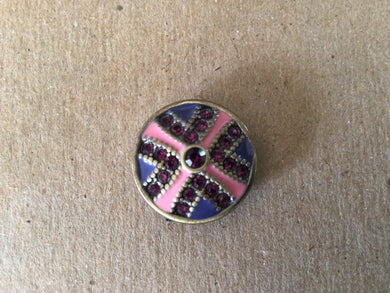 Snap - Flutter, Pink/Purple Antique Brass