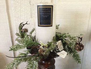 3”Candle Ring - Winter Frost Pine
