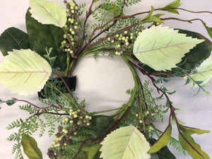 4"Candle Ring - Mixed Leaves