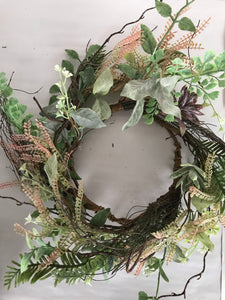 6"Candle Ring - Succulent Foliage