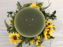 Load image into Gallery viewer, 6”Candle Ring - Sunflower &amp; Fern