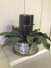 Load image into Gallery viewer, 4&quot;Candle Ring - Large Green Leaf