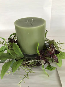 6"Candle Ring - Herb Berry