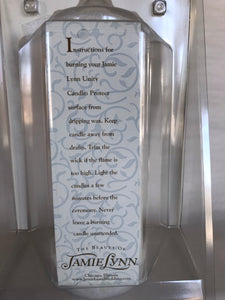 Chantilly Lace Wedding Pillar 3x9 - Chocolate Ribbon